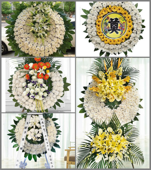 云南大理州巍山县永建镇东莲花村花圈速递